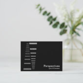 Carte De Visite Perspectives - Blanc sur noir (Debout devant)