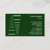 Carte De Visite Perspectives - Blanc sur Vert foncé (Dos)
