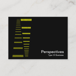 Carte De Visite Perspectives - Jaune et blanc sur noir