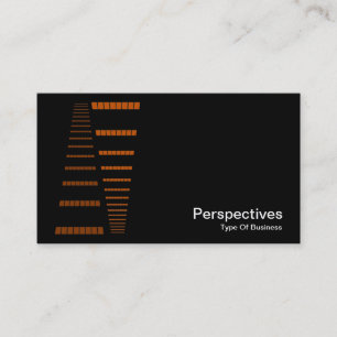 Carte De Visite Perspectives - orange et blanc sur noir