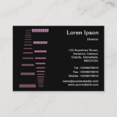 Carte De Visite Perspectives - rose et blanc sur noir (Dos)