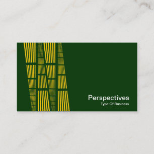 Carte De Visite Perspectives v2 - Ambre et blanc sur le vert foncé