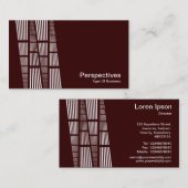 Carte De Visite Perspectives v2 - Blanc sur Brown foncé (Devant / Derrière)
