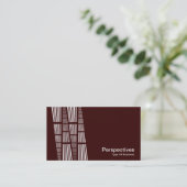 Carte De Visite Perspectives v2 - Blanc sur Brown foncé (Debout devant)