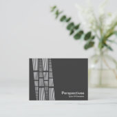Carte De Visite Perspectives v2 - Blanc sur gris foncé (Debout devant)