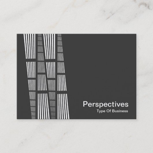 Carte De Visite Perspectives v2 - Blanc sur gris foncé (Devant)