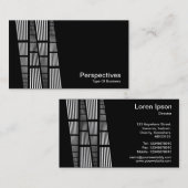 Carte De Visite Perspectives v2 - Blanc sur Noir (Devant / Derrière)