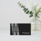 Carte De Visite Perspectives v2 - Blanc sur Noir (Debout devant)