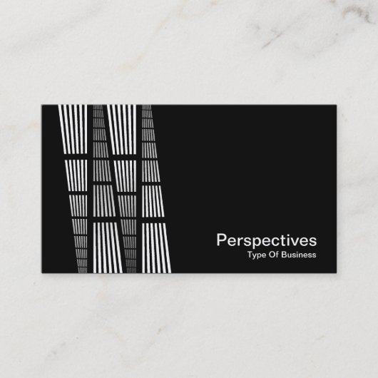 Carte De Visite Perspectives v2 - Blanc sur Noir (Devant)
