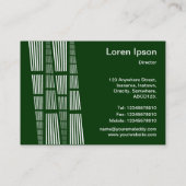 Carte De Visite Perspectives v2 - Blanc sur Vert foncé (Dos)