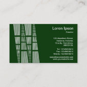 Carte De Visite Perspectives v2 - Blanc sur Vert foncé (Dos)