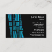 Carte De Visite Perspectives v2 - Ciel bleu et blanc sur noir (Dos)