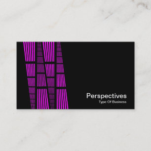 Carte De Visite Perspectives v2 - Magenta et blanc sur noir