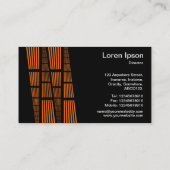 Carte De Visite Perspectives v2 - Orange et blanc sur noir (Dos)