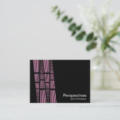 Carte De Visite Perspectives v2 - rose et blanc sur noir (Debout devant)