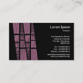 Carte De Visite Perspectives v2 - rose et blanc sur noir (Dos)