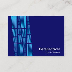 Carte De Visite Perspectives v2 - Sky Blue and White on Deep Navy