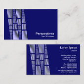 Carte De Visite Perspectives v2 - White on Deep Navy (Devant / Derrière)
