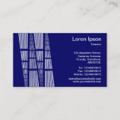 Carte De Visite Perspectives v2 - White on Deep Navy (Dos)
