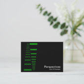 Carte De Visite Perspectives - Vert et Blanc sur Noir (Debout devant)