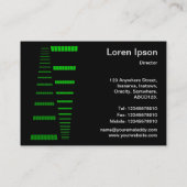 Carte De Visite Perspectives - Vert et Blanc sur Noir (Dos)