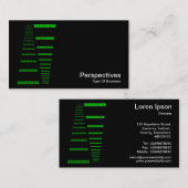 Carte De Visite Perspectives - Vert et Blanc sur Noir (Devant / Derrière)