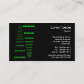 Carte De Visite Perspectives - Vert et Blanc sur Noir (Dos)