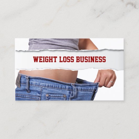 Carte De Visite Perte de poids de fille condition physique (Devant)