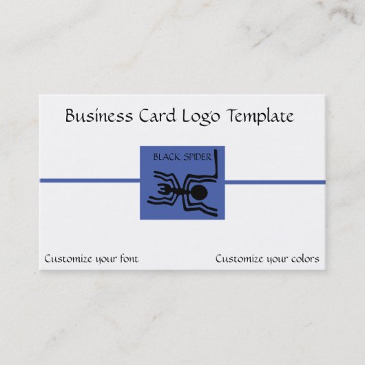 Carte De Visite Peru Nazca Lines - Black Spider Logo (Devant)