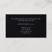 Carte De Visite Pest Control Ants Bugs Moderne Minimale Noir (Dos)