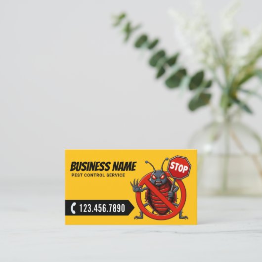 Carte De Visite Pest Control Bedbug Exterminator Professionnel (Debout devant)
