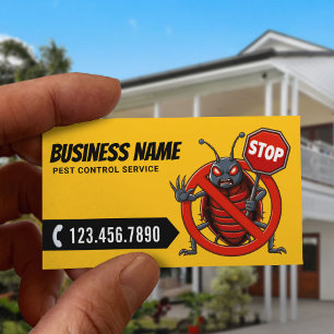 Carte De Visite Pest Control Bedbug Exterminator Professionnel