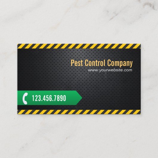 Carte De Visite Pest Control Professional Dark Metal (Devant)