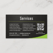 Carte De Visite Pest Control Service QR Code Metallic (Dos)