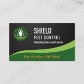 Carte De Visite Pest Control Service QR Code Metallic (Devant)