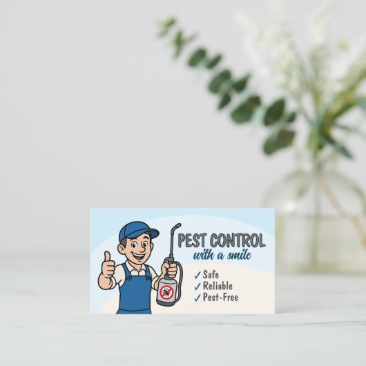Carte De Visite Pest Control Services - Exterminator (Debout devant)
