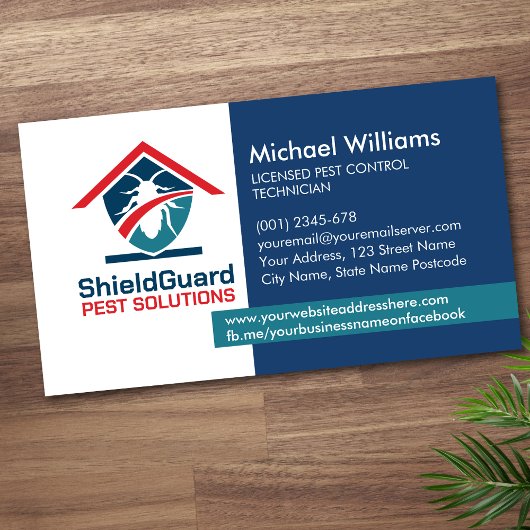Carte De Visite Pest Control Services - Exterminator Business Card