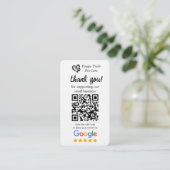 Carte De Visite Pet Care Google Review Request Card avec code QR (Debout devant)
