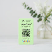 Carte De Visite Pet Care Google Review Request Card avec code QR (Debout devant)