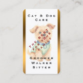 Carte De Visite Pet Grooming Personalized Gold Elegant Collection (Dos)