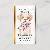 Carte De Visite Pet Grooming Personalized Luxury Modern Collection (Dos)