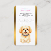 Carte De Visite Pet Grooming Personalized Luxury Trendy Collection (Devant)