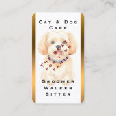 Carte De Visite Pet Grooming Personalized Luxury Trendy Collection (Dos)