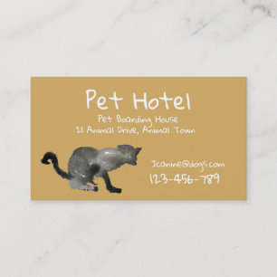 Carte De Visite Pet Hotel cage d'embarquement professionnel Busine