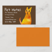 Carte De Visite Pet Hotel internat chat art professionnel (Devant / Derrière)