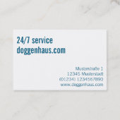 Carte De Visite Pet Portraits Service (Dos)