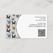 Carte De Visite Pet Services French Bulldog QR Code (Dos)