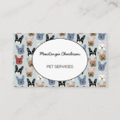 Carte De Visite Pet Services French Bulldog QR Code (Devant)
