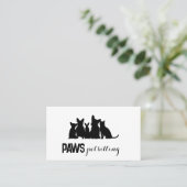 Carte De Visite Pet Silhouette Pet (Debout devant)