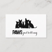 Carte De Visite Pet Silhouette Pet (Devant)
